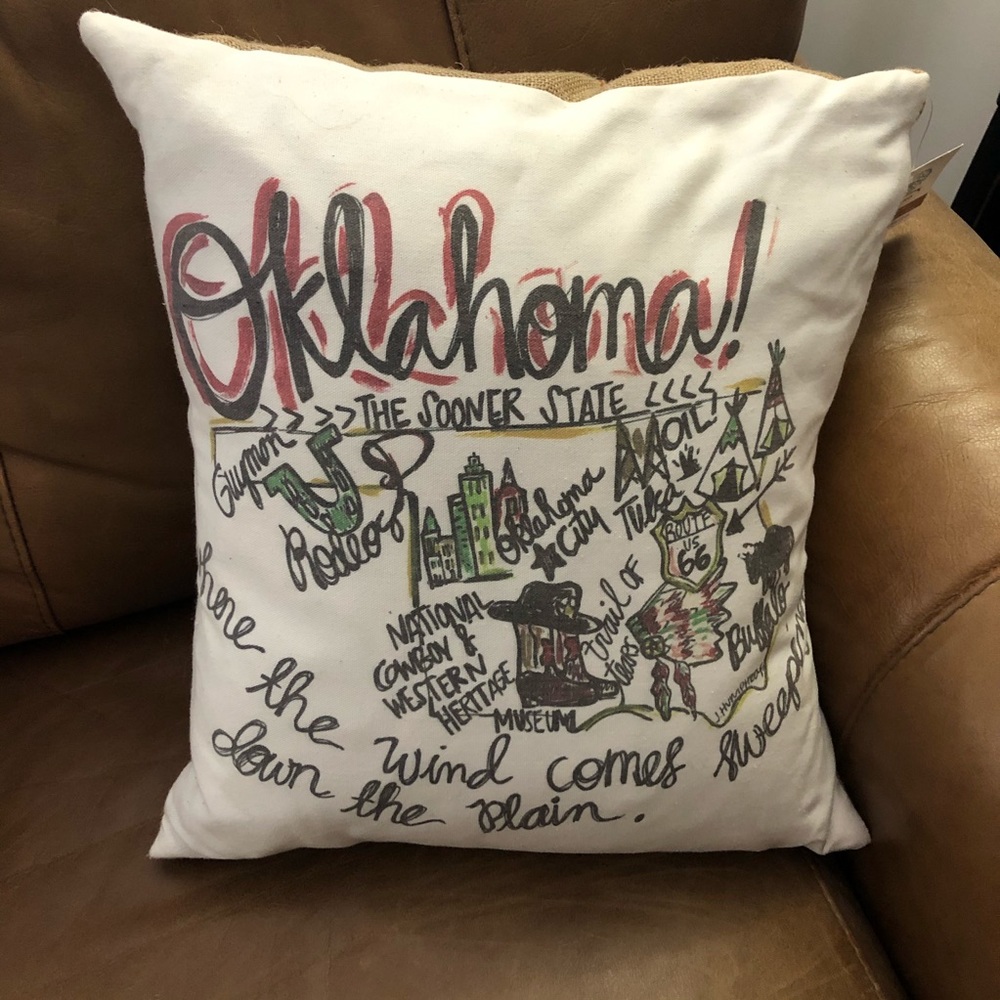 Oklahoma Pillow! NWT